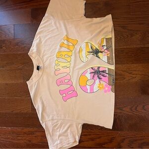 Hawaii Graphic Women/Junior Shirt - Cream